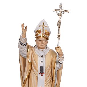 Pope John Paul II statue - Wood