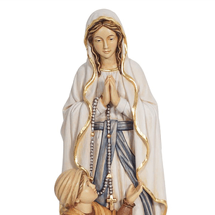 Our Lady of Lourdes and Saint Bernadette - Wood