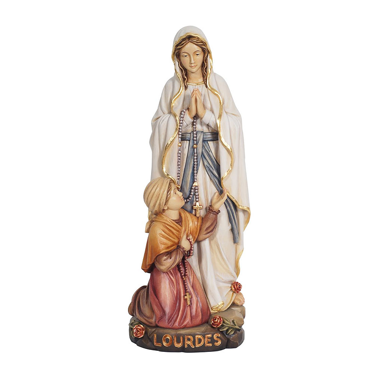 Our Lady of Lourdes and Saint Bernadette - Wood 1