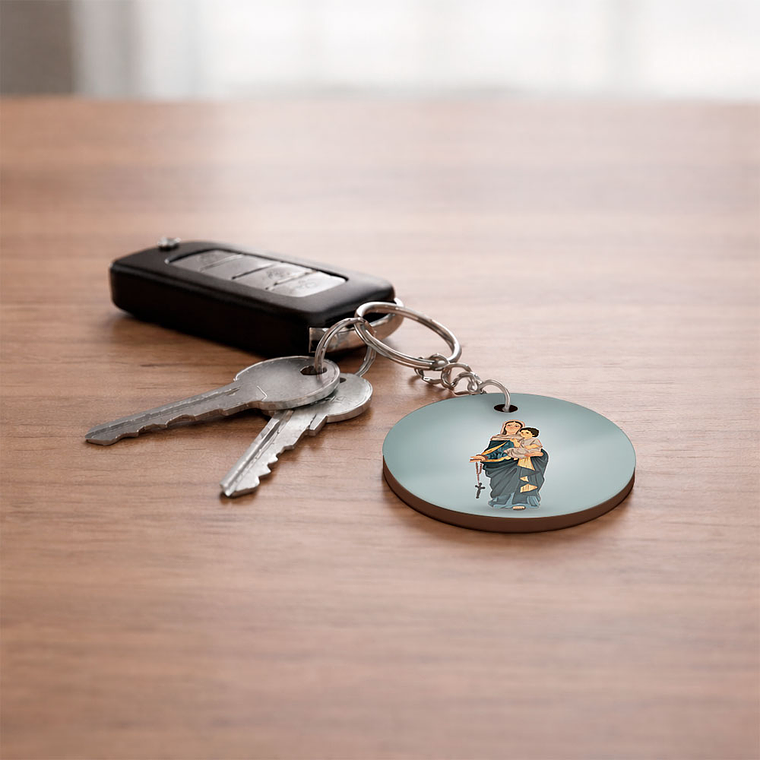 Porte-clés de Notre-Dame du Rosaire 2