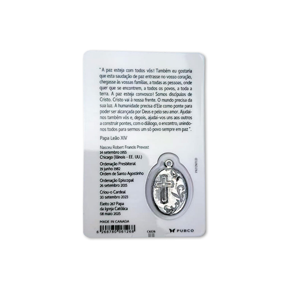 Card with prayer of Pope Leo XIV 2