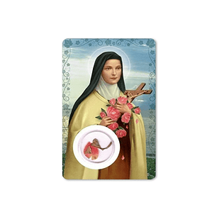 Pagela com oração de Santa Teresinha