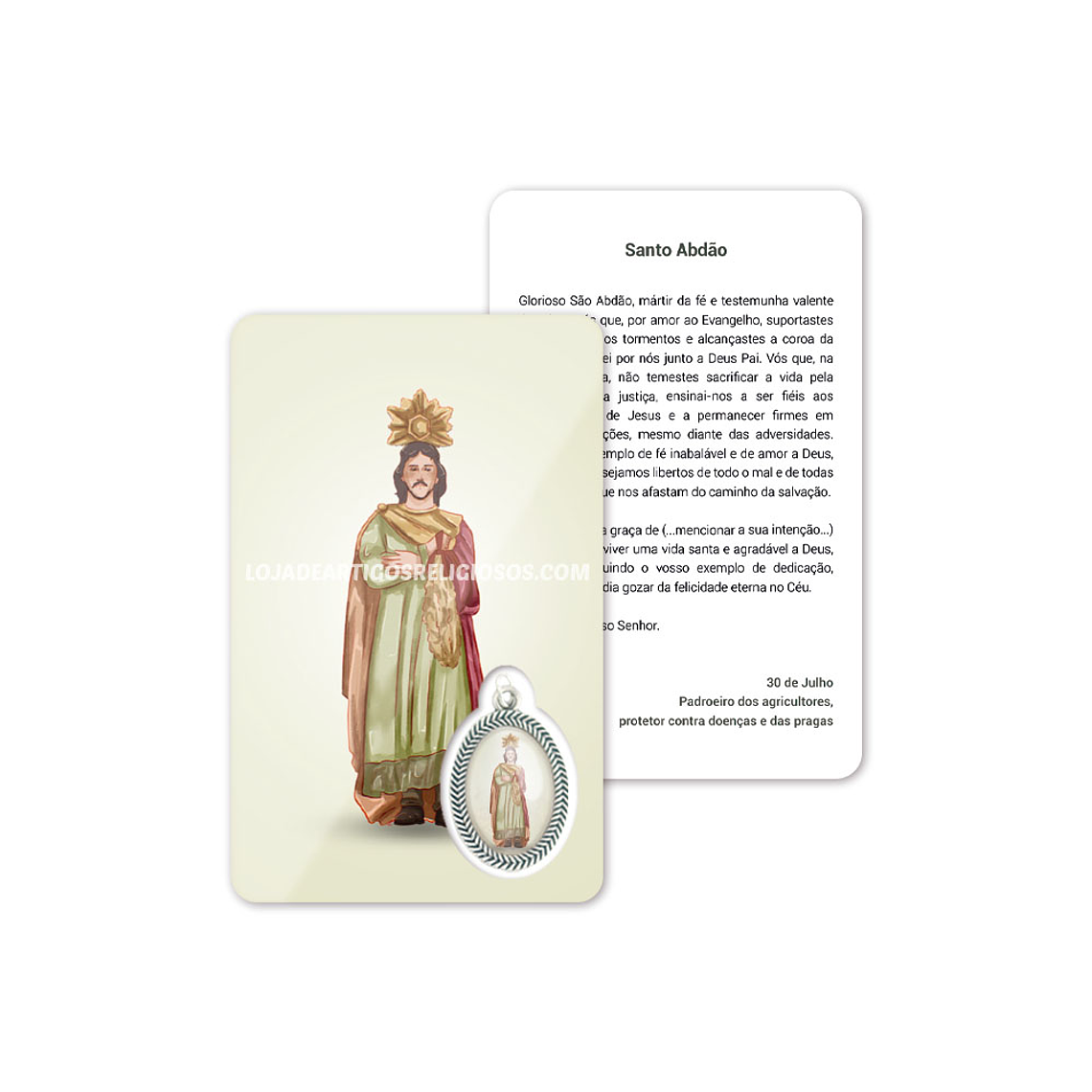 Tarjeta con la oración de San Abdón 1