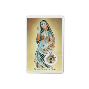 Cartão com oração de Nossa Senhora do Ó