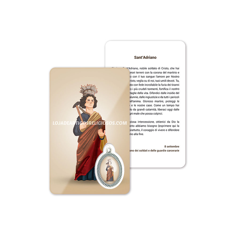 Carte de prière de Saint Adrien 3