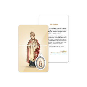 Saint Augustine prayer card
