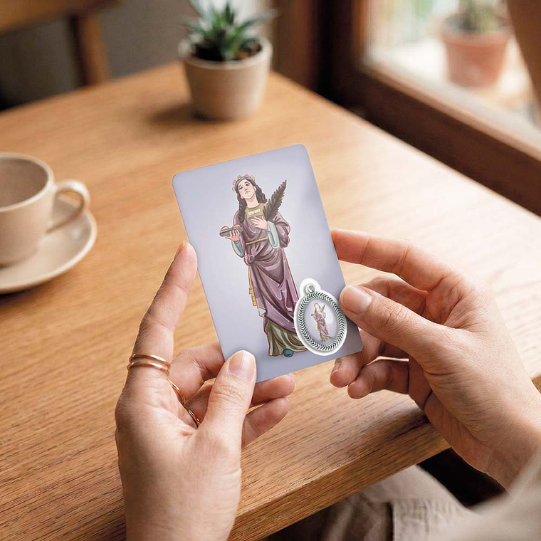 Tarjeta con la oración de Santa Águeda 6