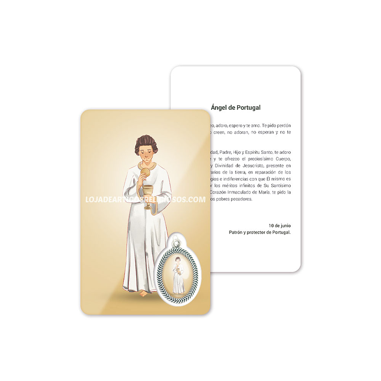 Carte de prière de l'Ange du Portugal 2