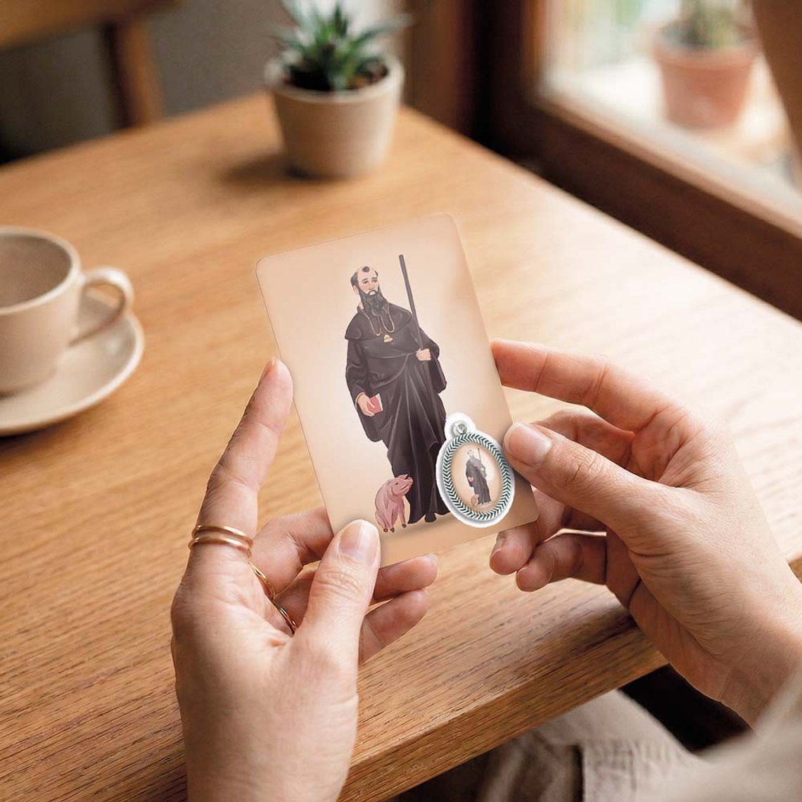 Tarjeta con oración de San Antón Abad 6