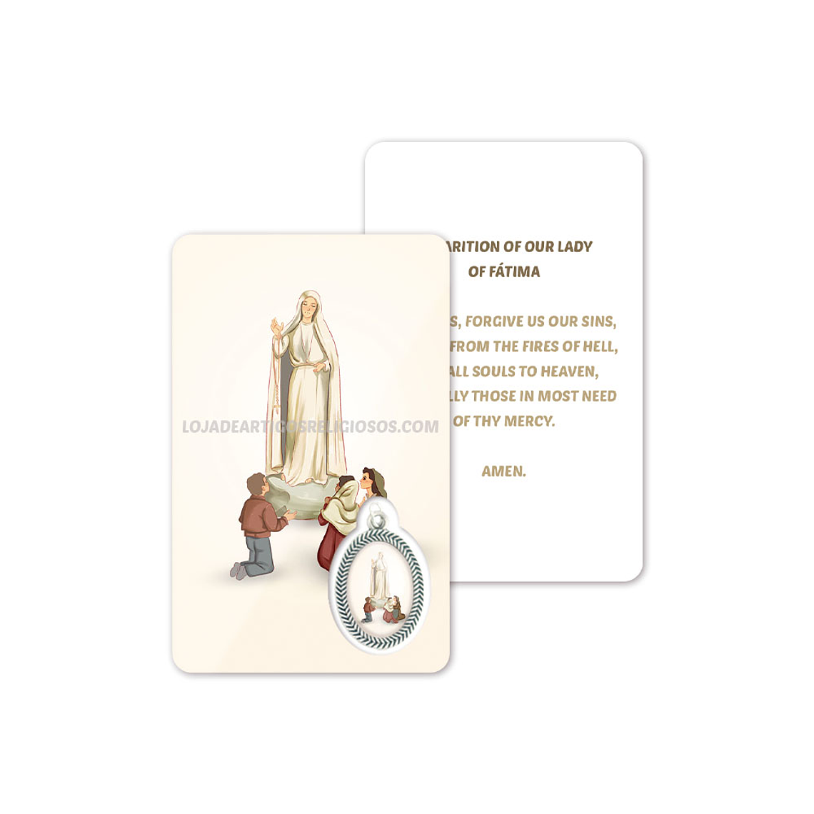 Apparition of Fátima prayer card 4