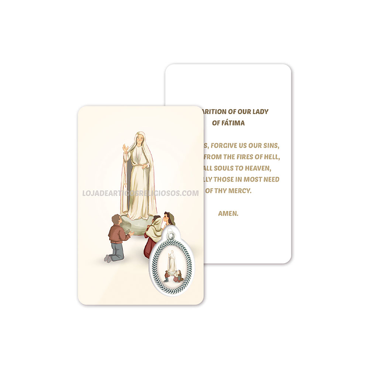 Apparition of Fátima prayer card 4