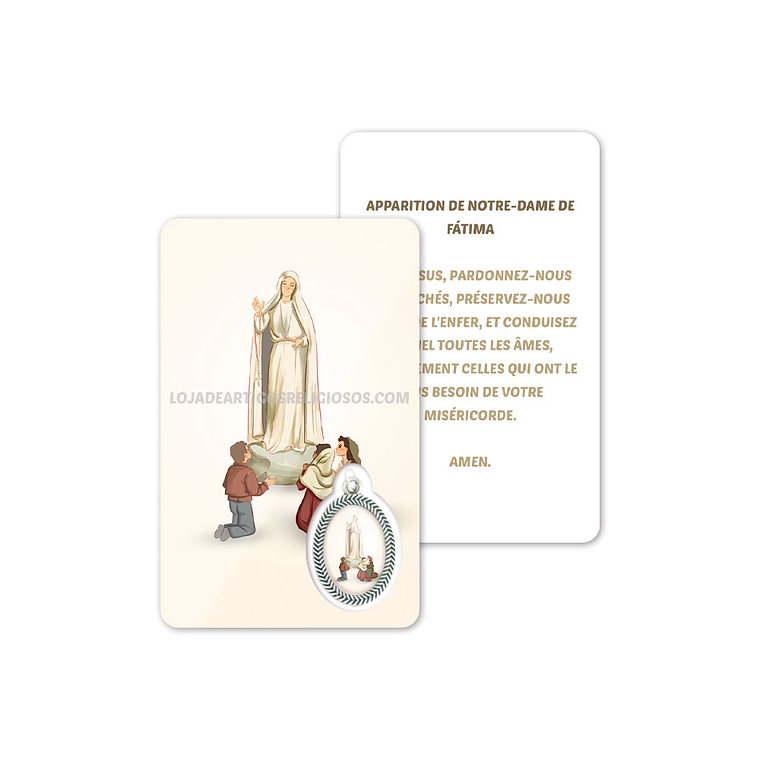 Apparition of Fátima prayer card 5
