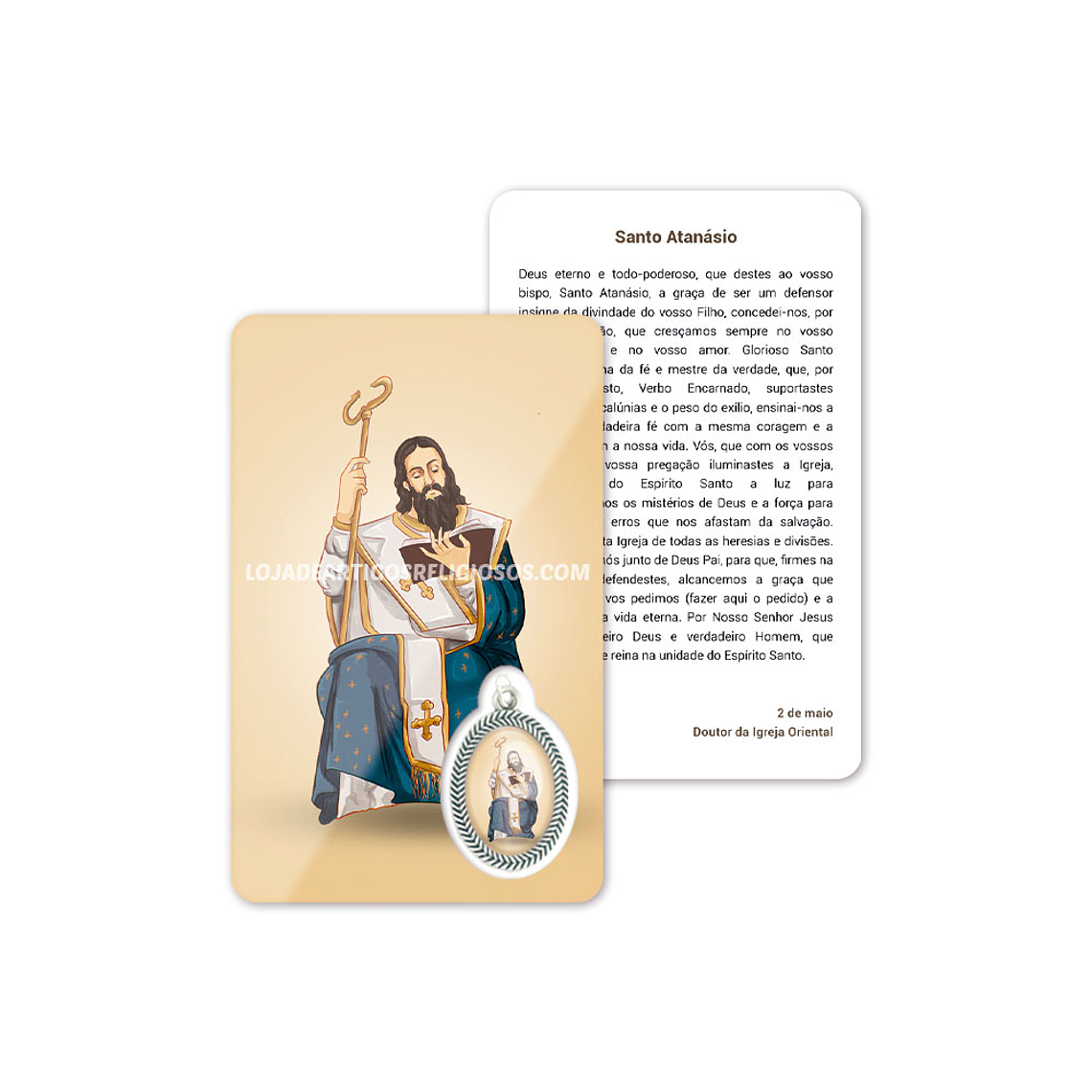 Biglietto con preghiera di Sant'Atanasio 1