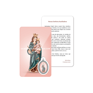 Biglietto con preghiera di Madonna Ausiliatrice