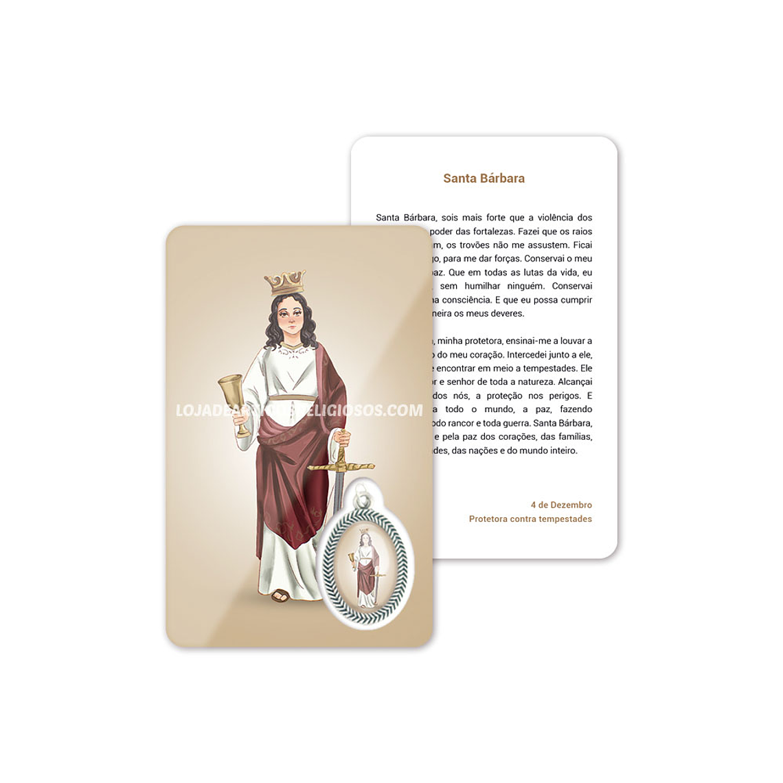 Carte de prière de Sainte-Barbe 1