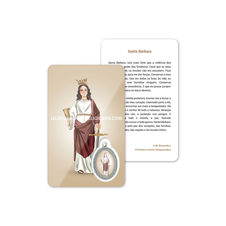 Carte de prière de Sainte-Barbe 1
