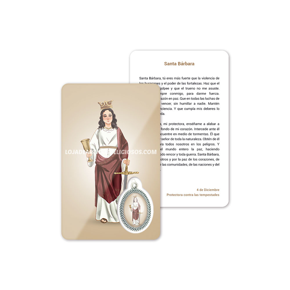 Carte de prière de Sainte-Barbe 2