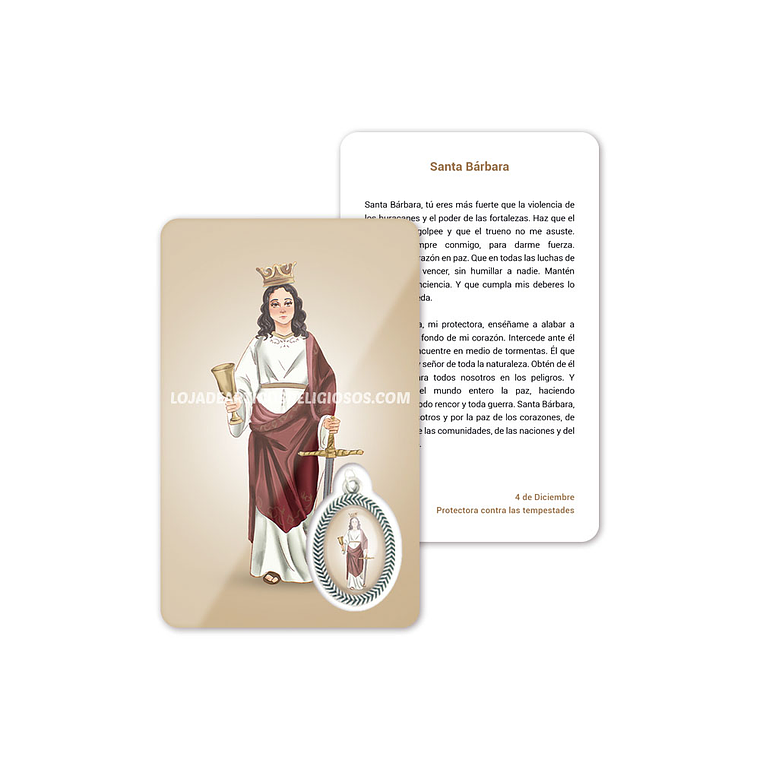 Carte de prière de Sainte-Barbe 2