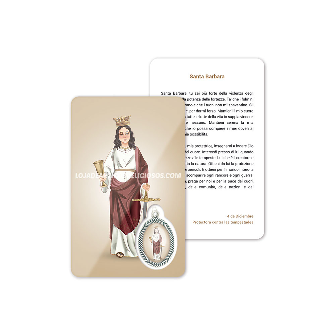 Carte de prière de Sainte-Barbe 3