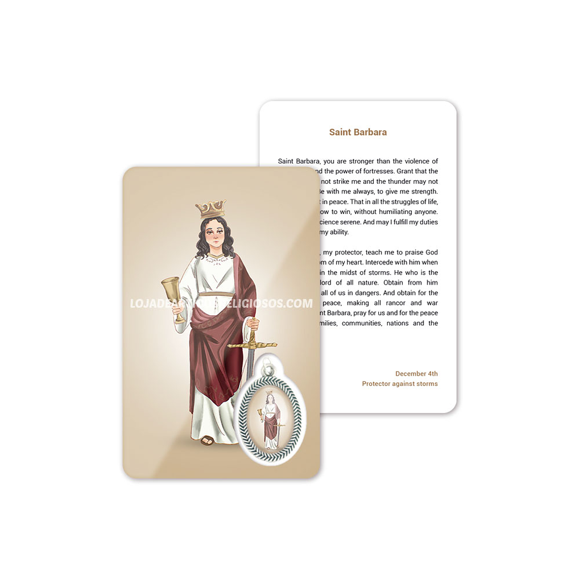 Carte de prière de Sainte-Barbe 4