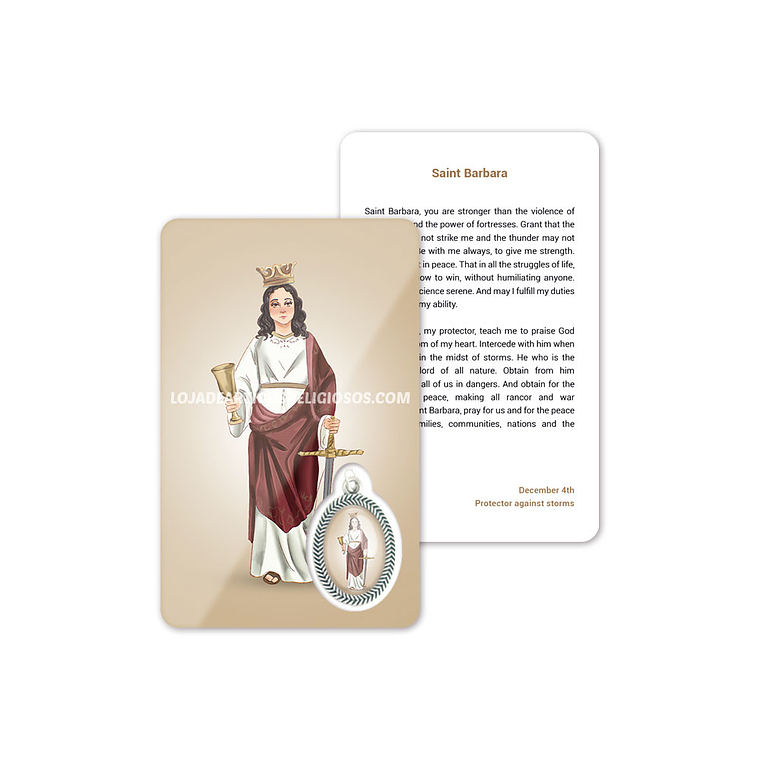 Carte de prière de Sainte-Barbe 4