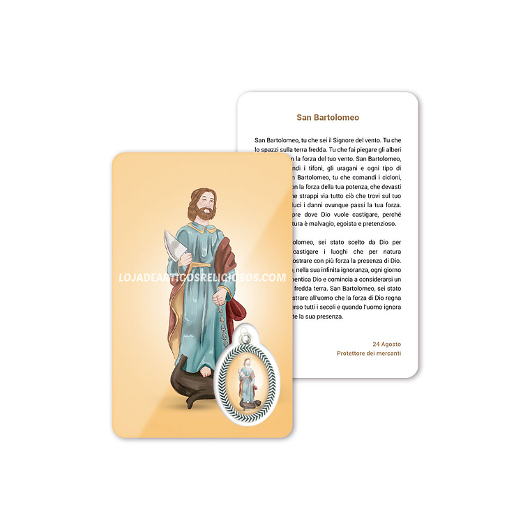 Carte de prière de Saint-Barthélemy 3