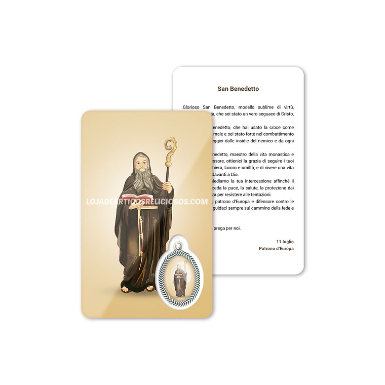 Carte de prière de Saint Benoît 3