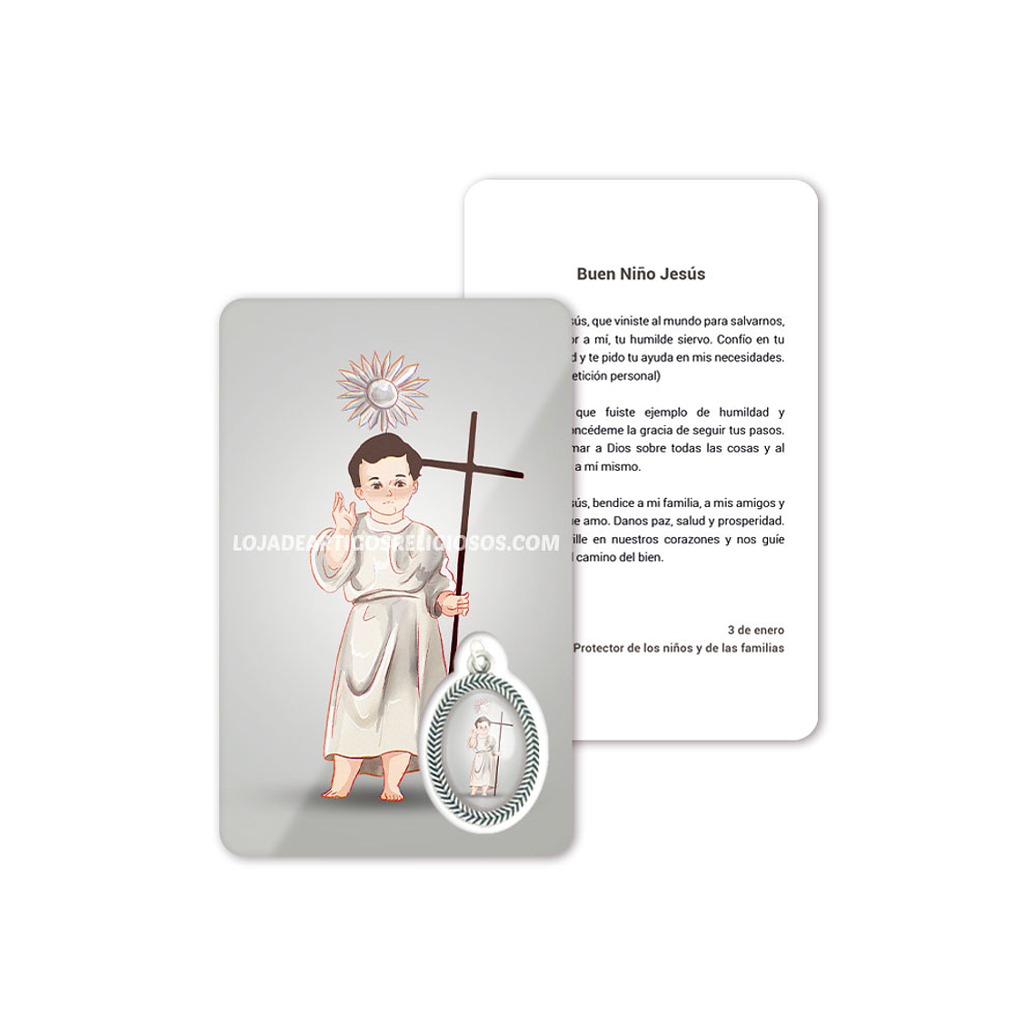 Cartão com oração de Bom Jesus Menino 2