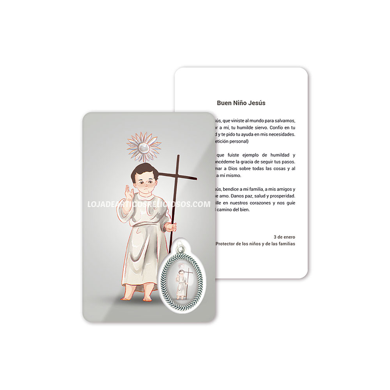 Cartão com oração de Bom Jesus Menino 2