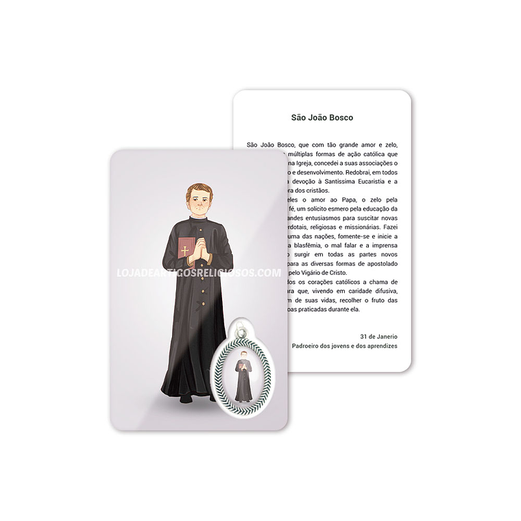 Tarjeta con oración de San Juan Bosco 1