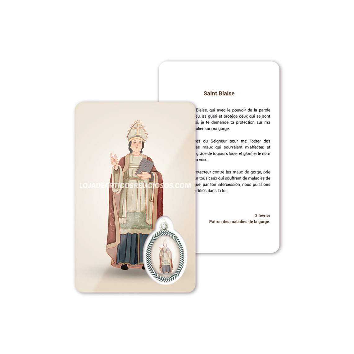 Cartão com oração de São Brás 5