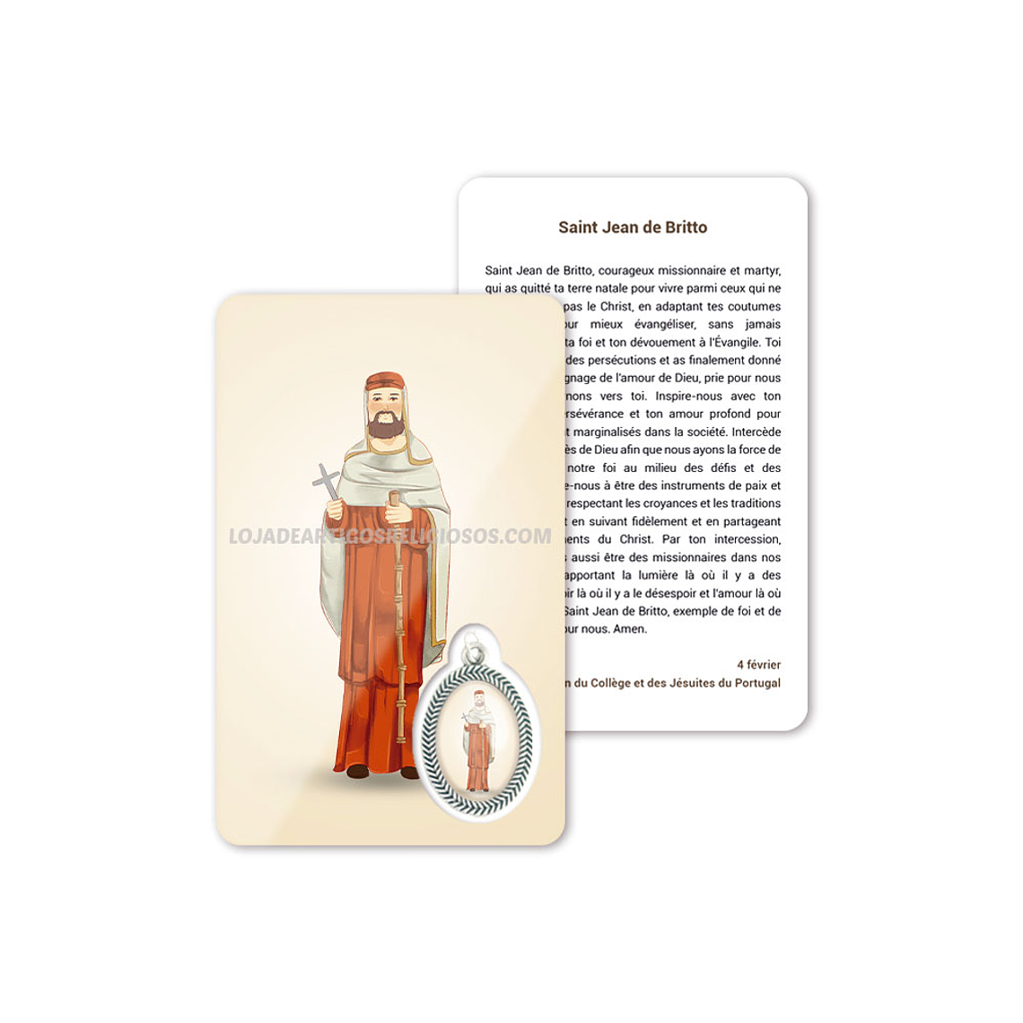 Cartão com oração de São João de Brito 5