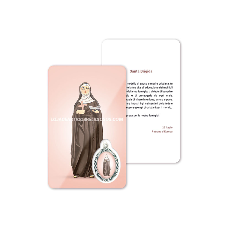 Cartão com oração de Santa Brígida 3