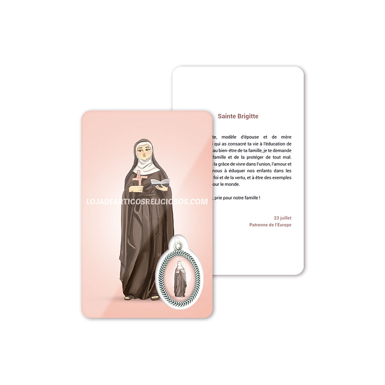 Cartão com oração de Santa Brígida 5