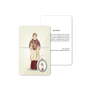 Biglietto con preghiera di San Carlo