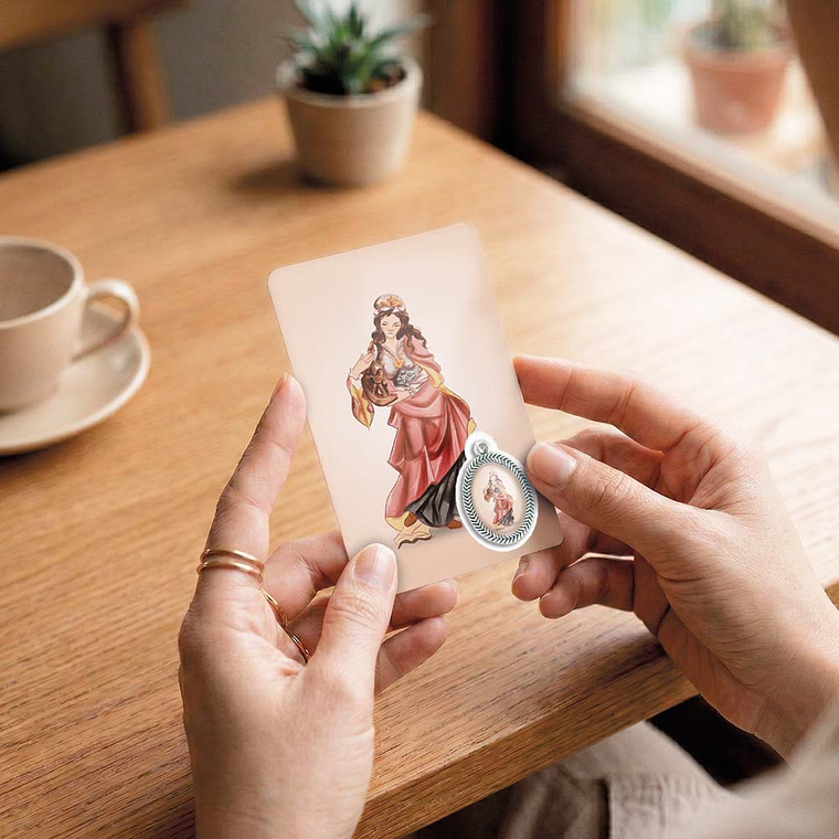 Cartão com oração de Santa Catarina 6