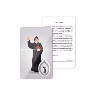 Cartão com oração de São Charbel