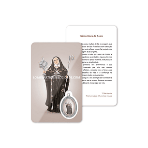 Saint Clare of Assisi prayer card