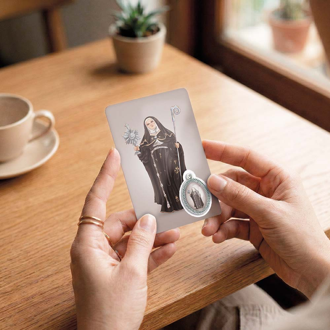 Carte de prière de Sainte Claire d'Assise 6