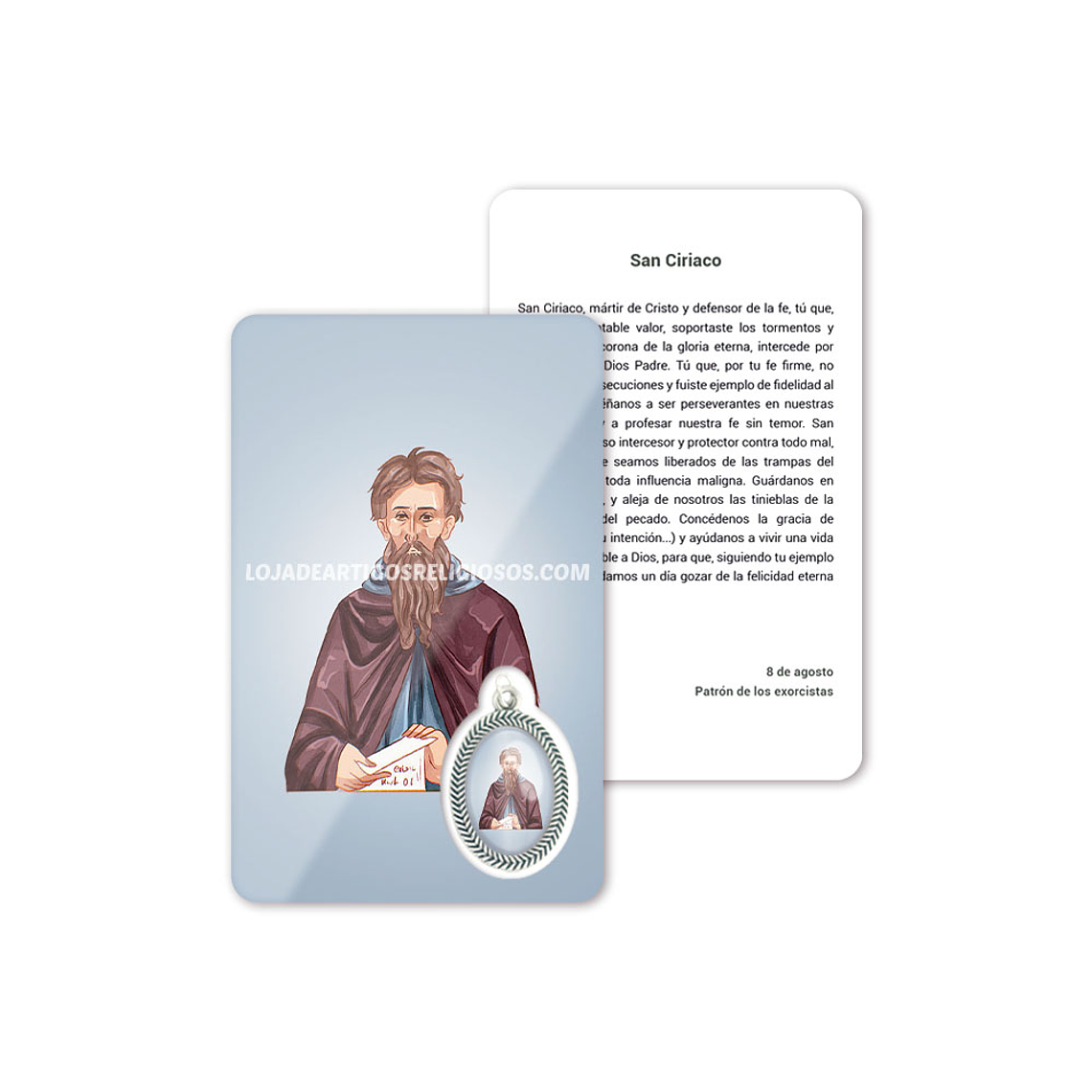 Cartão com oração de São Ciríaco 2