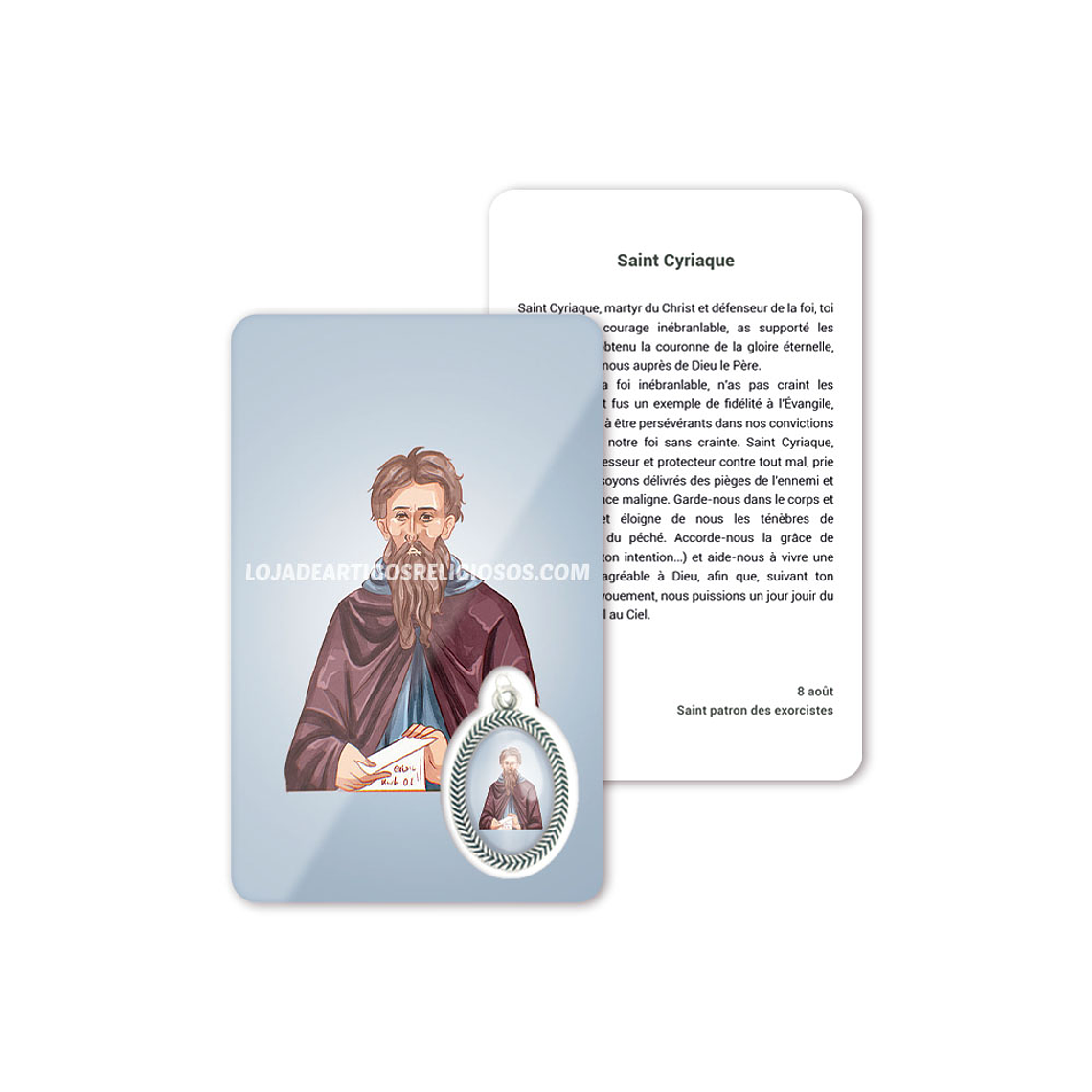 Cartão com oração de São Ciríaco 5