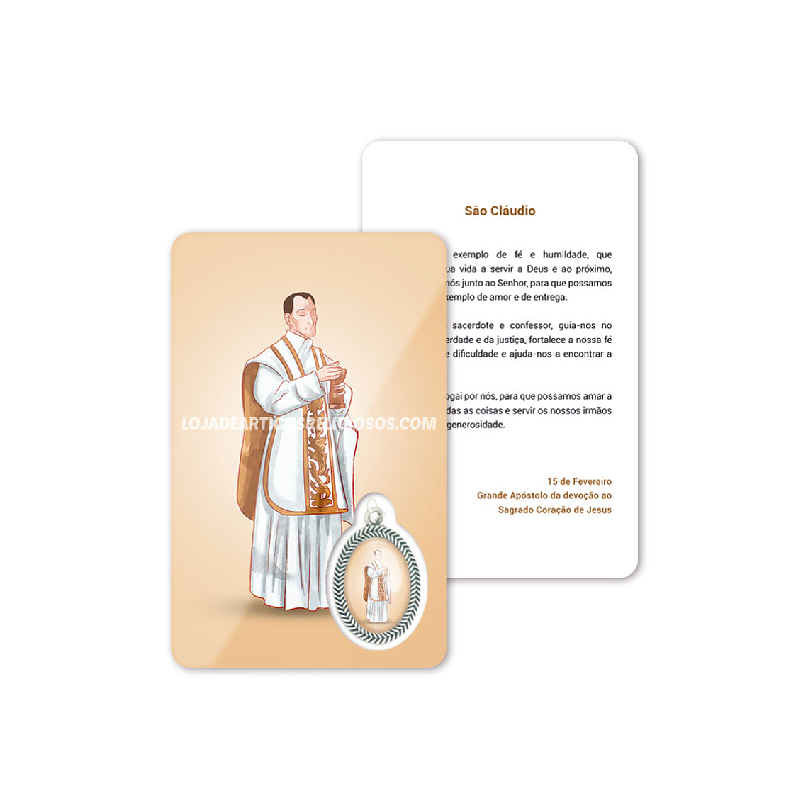 Tarjeta con oración de San Claudio 1