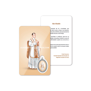 Biglietto con preghiera di San Claudio