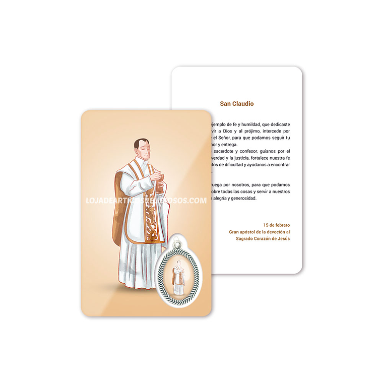 Tarjeta con oración de San Claudio 2