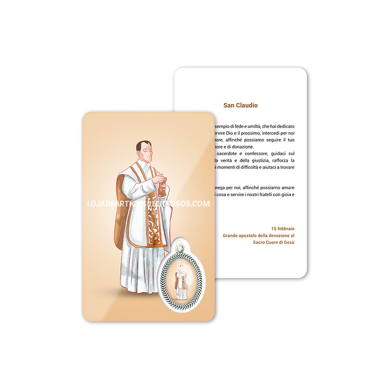 Tarjeta con oración de San Claudio 3
