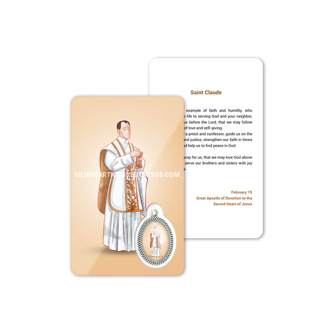 Tarjeta con oración de San Claudio 4