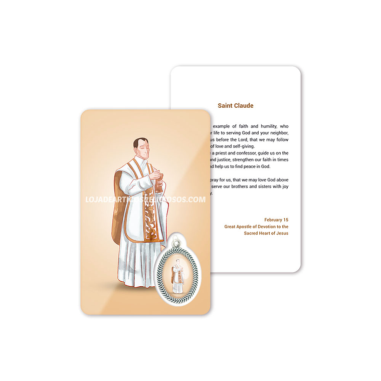 Tarjeta con oración de San Claudio 4