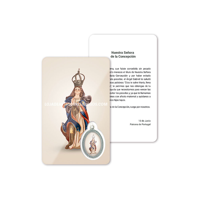 Biglietto con preghiera di Nostra Signora della Concezione 2