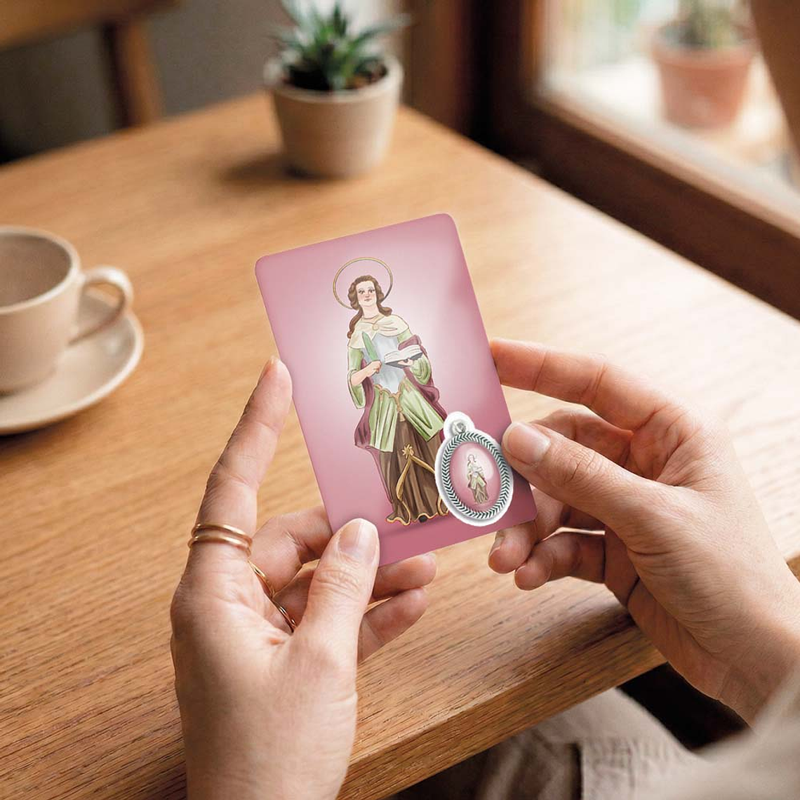 Tarjeta con oración de Santa Cristina 6