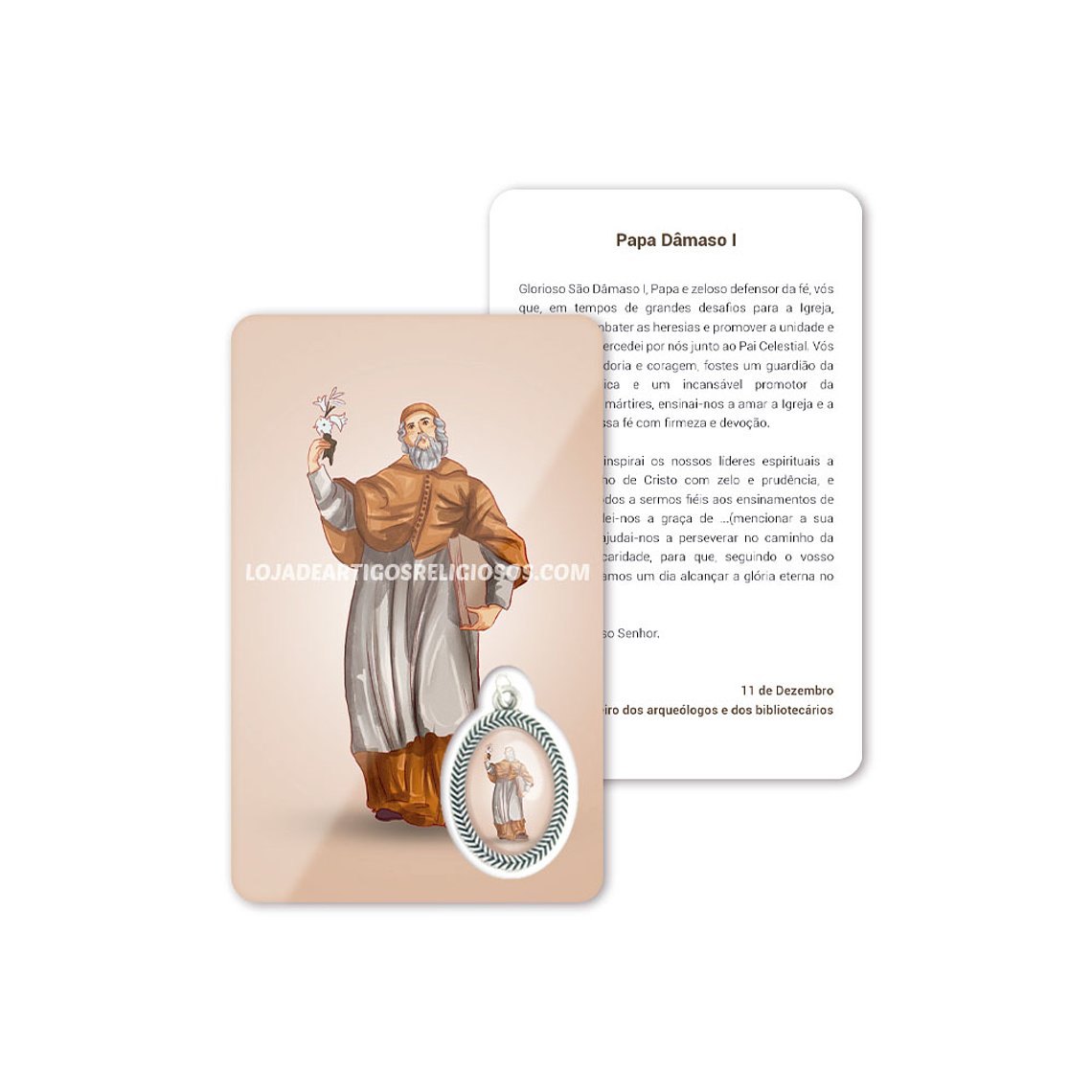 Biglietto con preghiera di Papa Damaso I 1